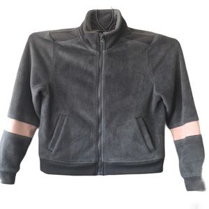 Free People Jacket Women M/L FP Movement Fleece Zip Crop Teddy Bear